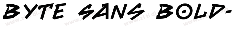 Byte Sans Bold字体转换